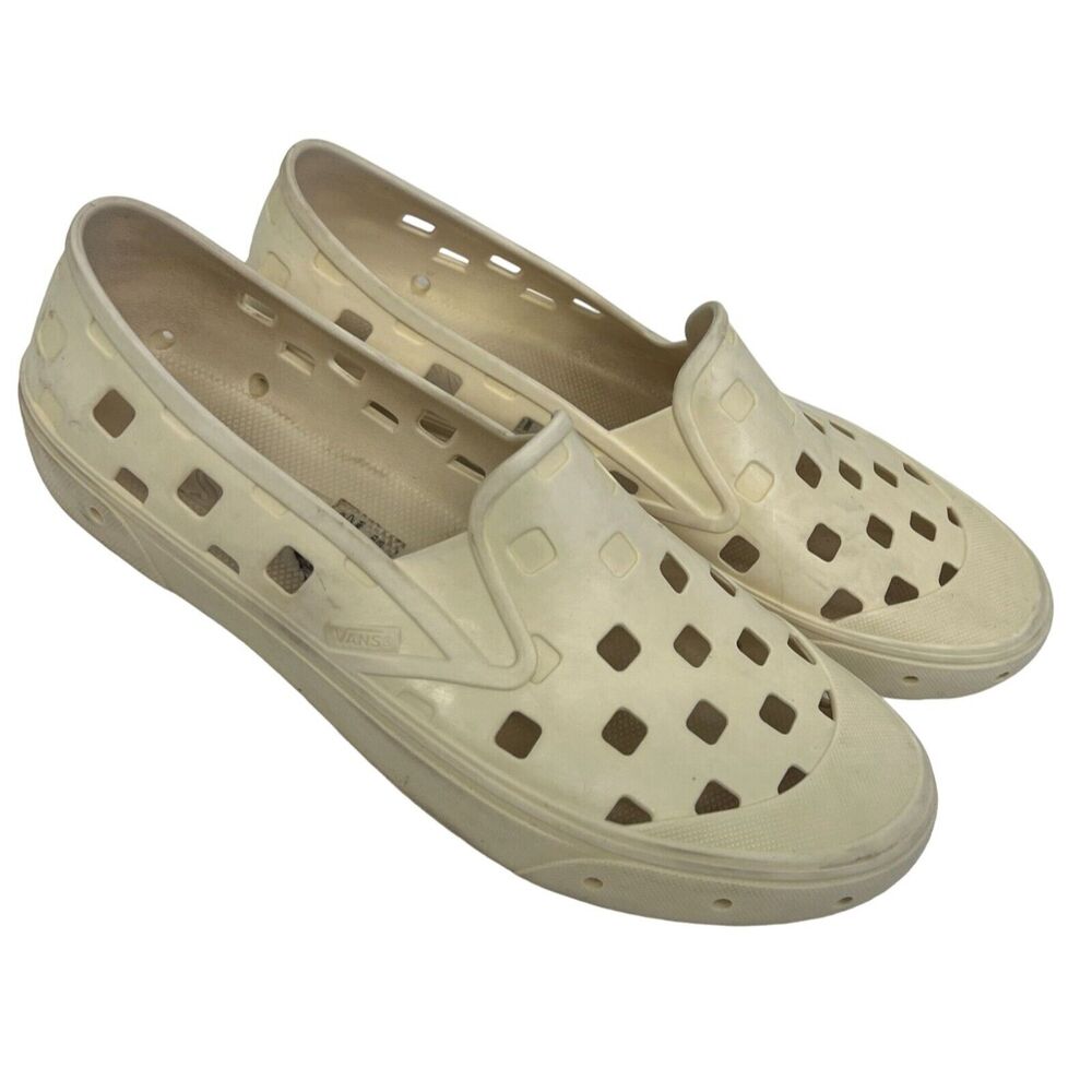 VANS Perforated Slip-On TRK Water Shoes Beige‎ Unisex Rubber Casual Wear 12